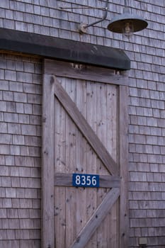 fishing shack door