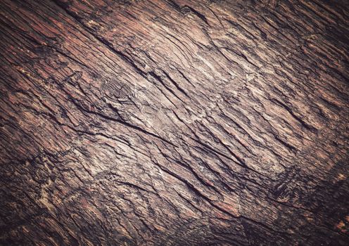 abstract background or texture brown old gnarled wooden board