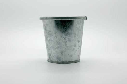 Old retro zinc bucket, pot