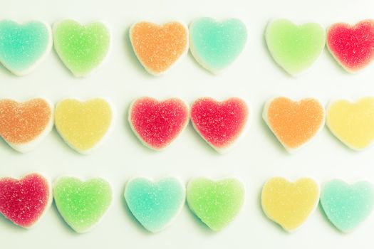 Vintage style of sugar heart shaped candy
