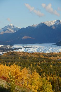 autumn at matanuska glacier in alaska