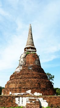 An ancient pagoda in the Thailand old capital city, Ayutthaya