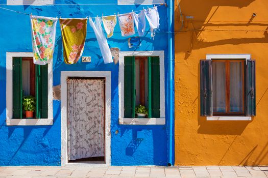 Usual life on Burano island, province of Venice, Italy