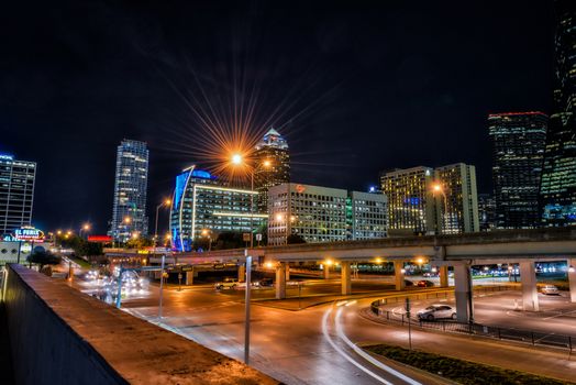 Image of a section of Downtown Dallas Texas in HDR
