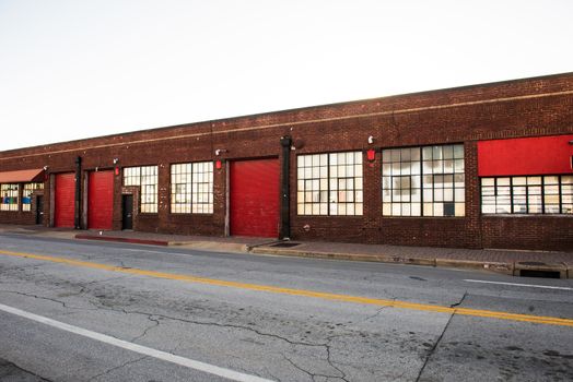 Image of old vintage warehouses in run down part of town