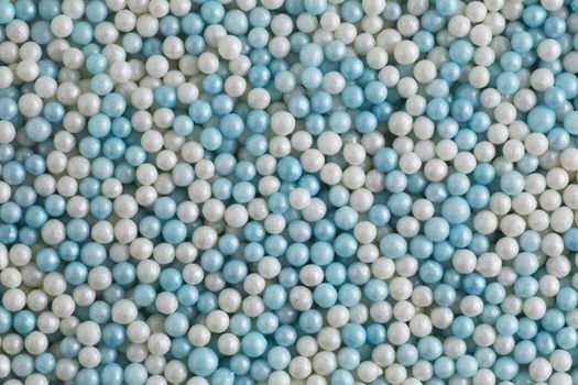 Blue and white round cookie decoration background.