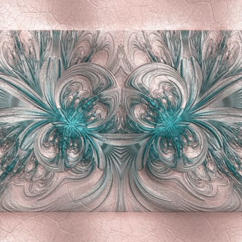 Luxury background with embossed fractal pattern on leather