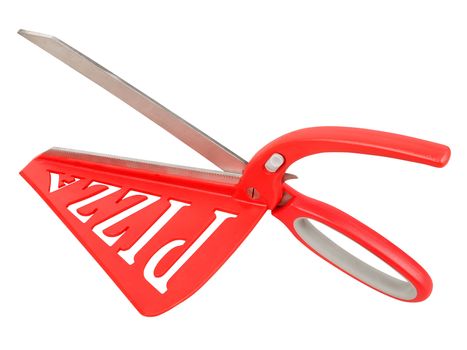 pizza scissors isolated on white background, studio shot        