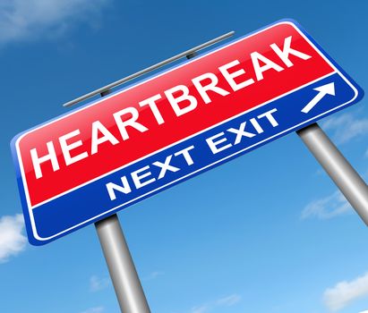 Illustration depicting a sign with a heatbreak concept.