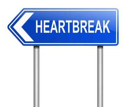 Illustration depicting a sign with a heatbreak concept.