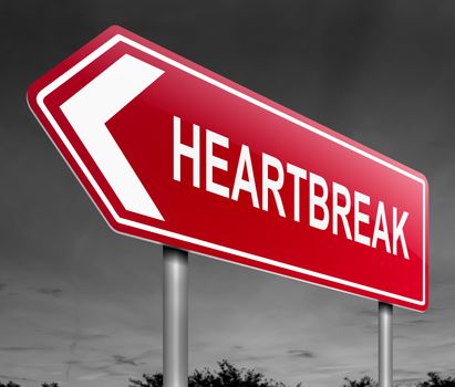 Illustration depicting a sign with a heatbreak concept.