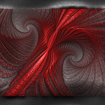 Luxury background with embossed fractal pattern on leather