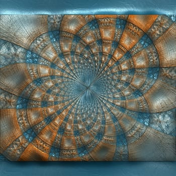 Luxury background with embossed fractal pattern on leather