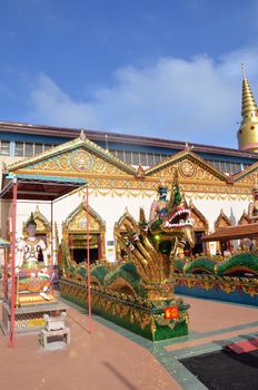 Sculpture at the Thai temple Wat Chayamangkalaram on island Penang, Malaysia