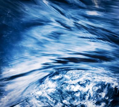 Abstract background or texture Blurred waves on the river