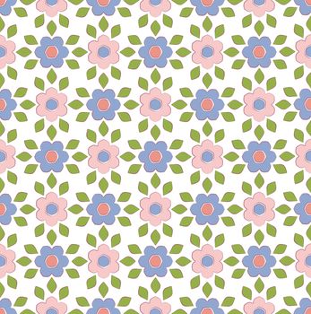 background or textile Spring floral pattern rose pink and serenity color