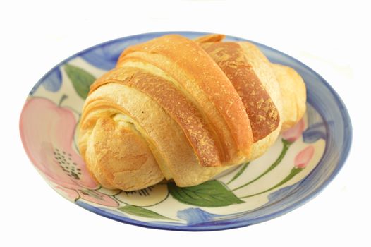 Butter croissant isolated