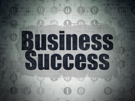 Finance concept: Painted black text Business Success on Digital Paper background with  Scheme Of Binary Code