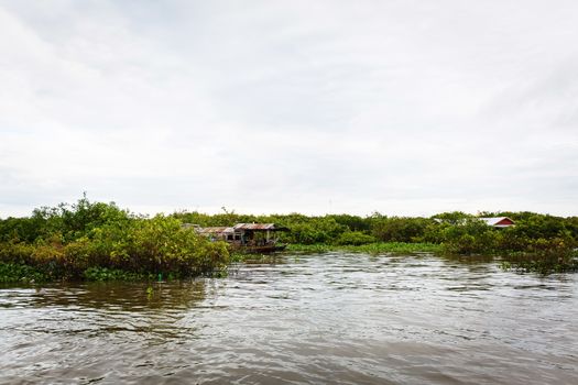 Kompong Chhang Fishing Village located on the Tonle Sap River north of Phnom Penh, Cambodia