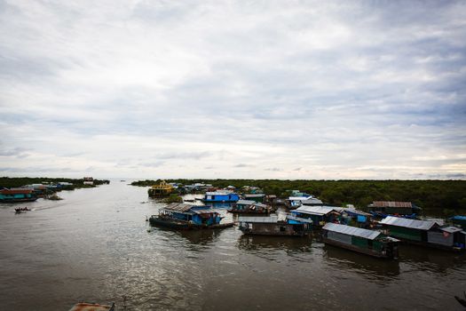 Kompong Chhang Fishing Village located on the Tonle Sap River north of Phnom Penh, Cambodia