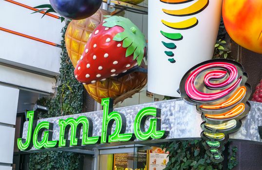UNIVERSAL CITY, CA/USA DECEMBER 22, 2015: Jamba Juice Restauraut exterior. Jamba Juice Company is a restaurant retailer headquartered in  California, United States