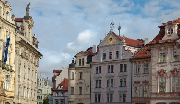 Colorful buildings in Old Town Square in Prague