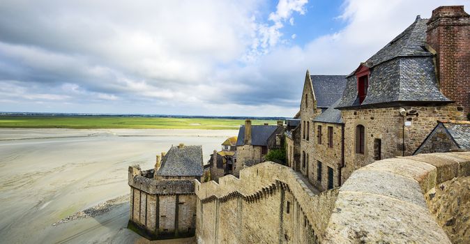 Part of Mont-Saint-Michel, France.