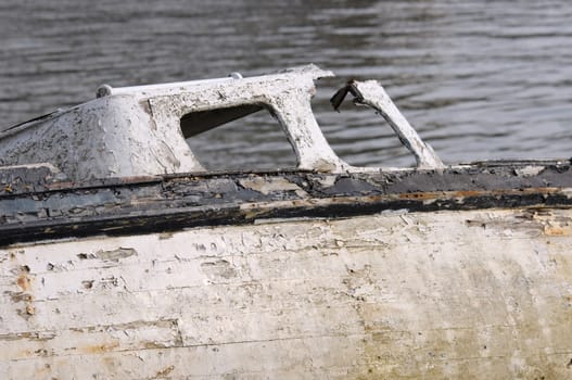 Wreck.

Old and decrepit boat pulled onto land. You would not want to sail in this one.
Wreck.

Old and decrepit boat pulled onto land. You would not want to sail in this one.