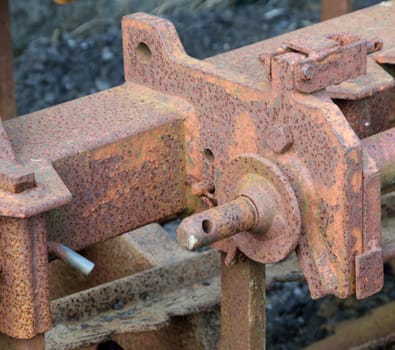 Old and rusty machinery.
Old agricultural machinery long past it's working life.