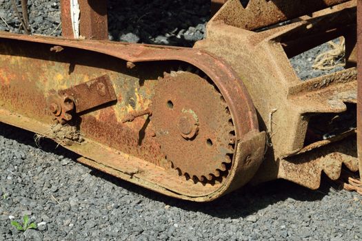 Old and rusty machinery.
Old agricultural machinery long past it's working life.