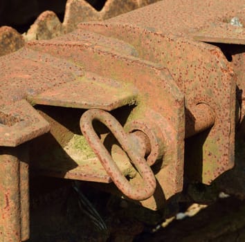 Old and rusty machinery.
Old agricultural machinery long past it's working life.