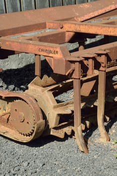 Old and rusty machinery.
Old agricultural machinery long past it's working life.