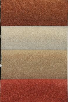 Carpet swatches in an interior decoration shop