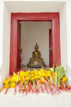 Flowers in Buddhist temple