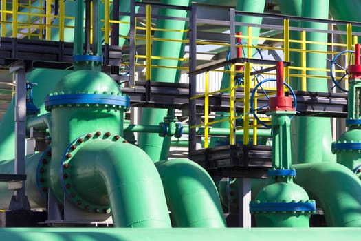 Industrial green tube on making petroleum plant