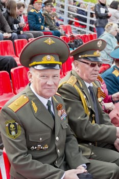 Samara, Russia - May 9, 2015: Russian general on celebration at the parade on annual Victory Day
