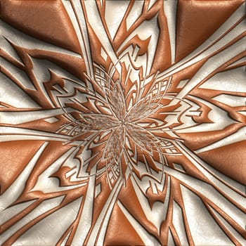 Luxury background with embossed shape pattern on leather