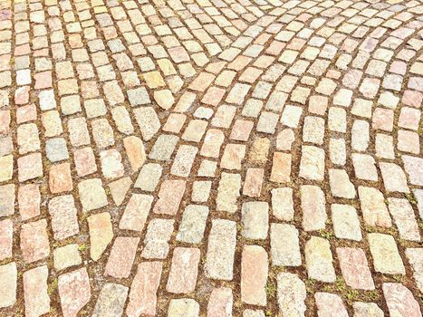 Stone pavement background. Detail of a public square.