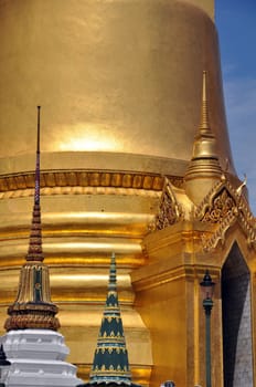 Phra Si Rattana Chedi. The Grand Palace Bangkok. This building contains a piece of the Buddha's breastbone.