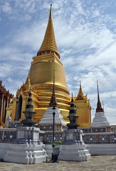 Phra Si Rattana Chedi. The Grand Palace Bangkok. This building contains a piece of the Buddha's breastbone.