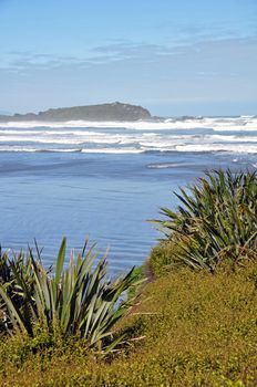 Cape Foulwind near Westport on New Zealand South Island is a rugged headland facing the Tasman Sea, home of a colony of Fur Seals at Tauranga Bay and the Cape Fouldwing Walkway.