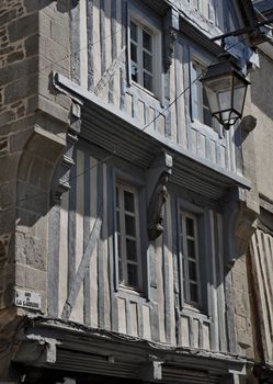 This wonderfully preserved medieval building is in the Rue de La Larderie, in the ancient town of Dinan, on the Cotes d'armor, Brittany, France. 