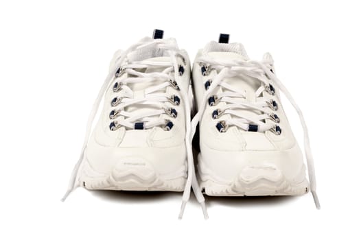 Isolated on white a pair of sport walking shoes.