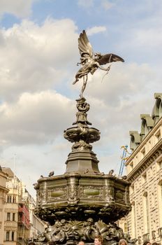 Eros Statue at Piccadilly Circus, London, UK