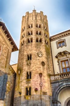 Medieval Tower at the Church of St. Andrea, Orvieto, Italy