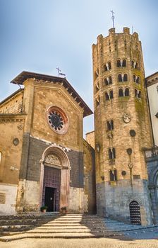 Medieval Church and Tower of St. Andrea, Orvieto, Italy