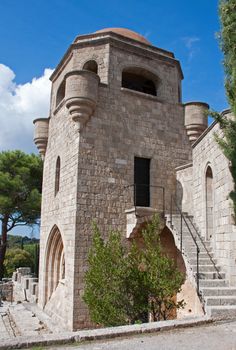 Church of our Lady, at Ialyssos monastery on the Greek island of Rhodes. Built at the top of Mount Filerimos