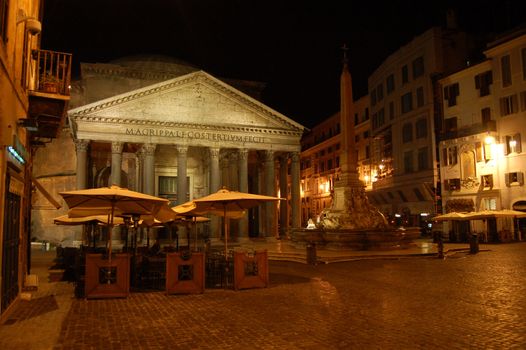 The Pantheon stands in the Piazza della Rotunda in Rome, normally thronged with crowds I took this image at5am in February to ensure this wonderful ancient building could be appreciated both illuminated and without people