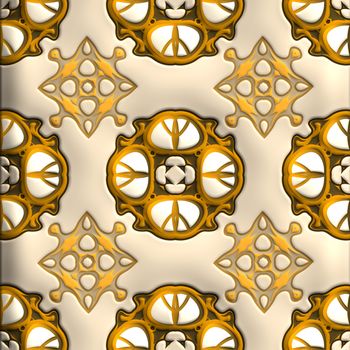 Plastic background tiles with embossed abstract ornament