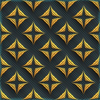 Plastic background tiles with embossed abstract ornament